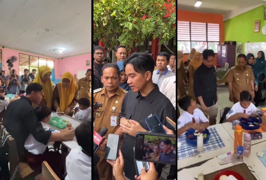 Gibran Bersama Pemkot Tangerang Gelar Uji Coba Program Makan Bergizi Gratis (MBG)