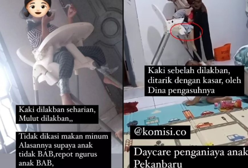 Terjadi Lagi, Penganiayaan Anak di Daycare Pekanbaru Mulut Dilakban Agar Tak Makan