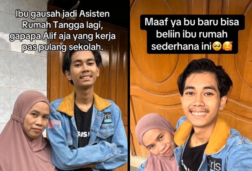 Dulu Jadi Dilan KW, Kini Alif Cepmek Bisa Belikan Ibunya Rumah