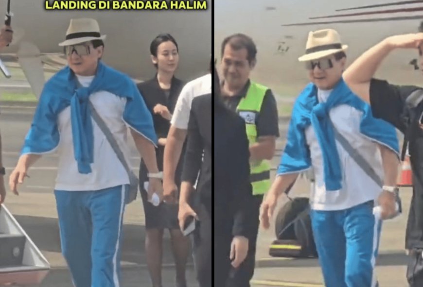 Jackie Chan Tiba di Indonesia, Sikapnya Saat Tolak Dipayungi Jadi Sorotan