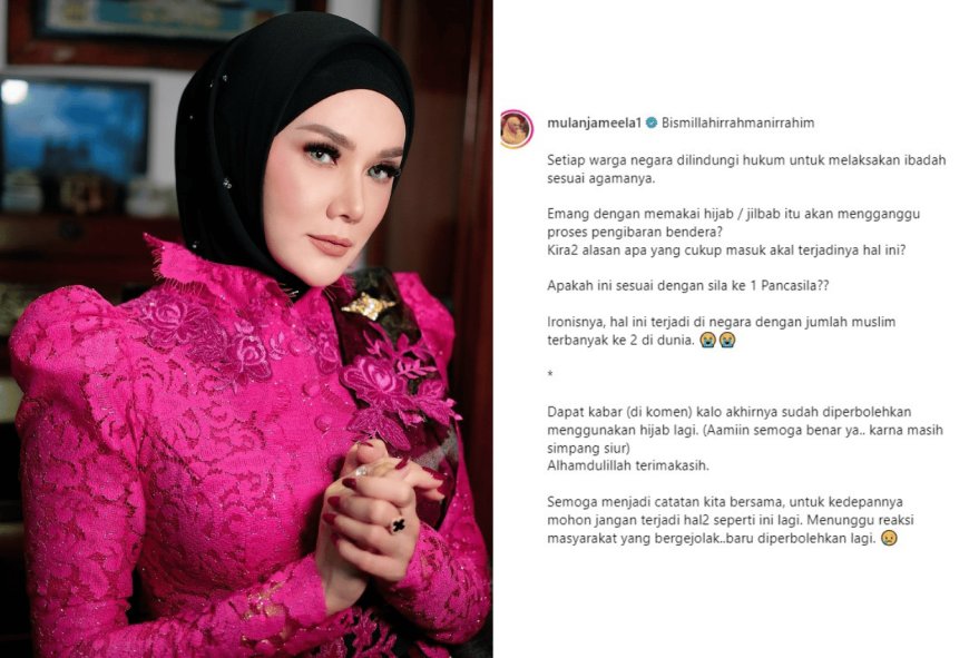 Mulan Jameela Miris Lihat Paskibraka Lepas Hijab: Apakah Ganggu Pengibaran Bendera?