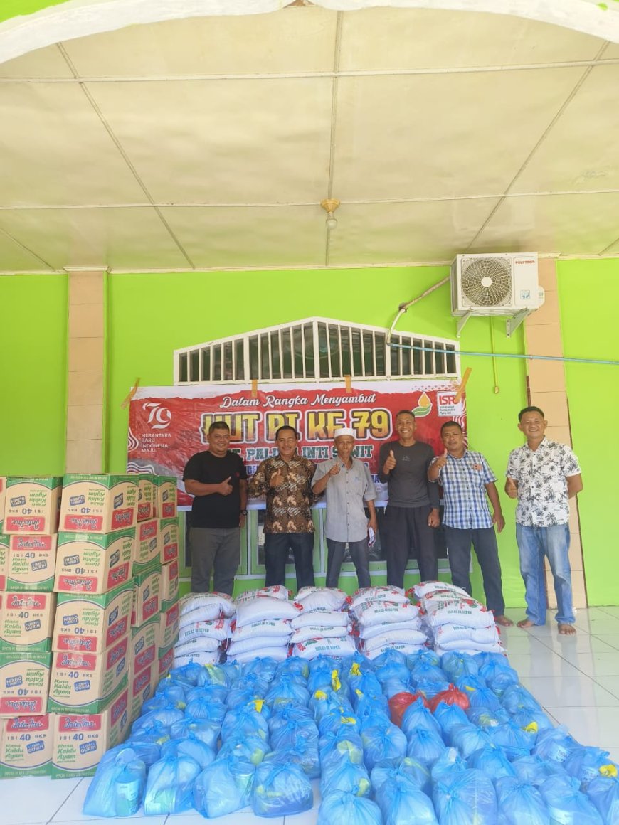 Meriahkan HUT RI Ke 79 PT PIS Memberikan Bantuan Paket Sembako Kepada Masyarakat Sekitar 