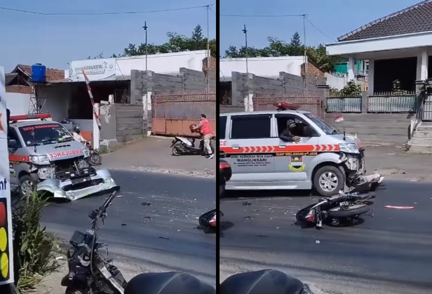 Ambulans Tabrak Motor di Tanjakan Citunjung Bandung Barat