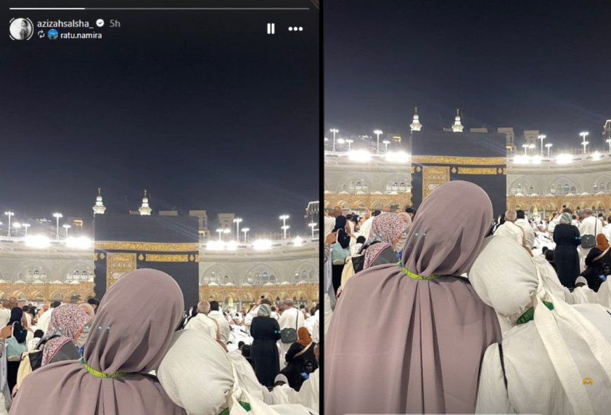 Potret Azizah Salsha Umroh hingga Foto di Depan Kabah