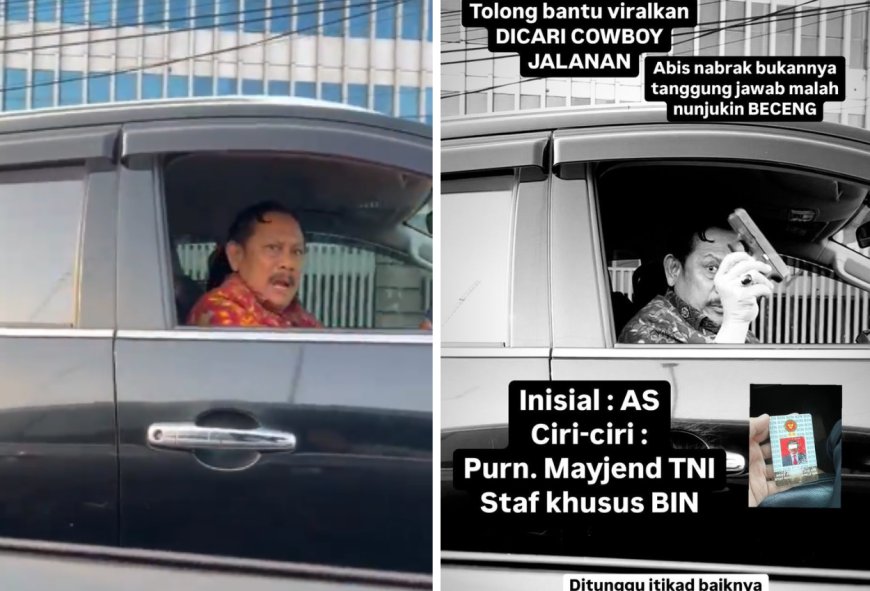 Usai Senggol Mobil Lain, Pengemudi Pajero Arogan Keluarkan Pistol