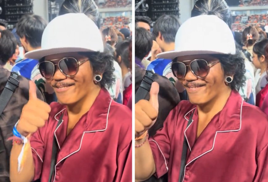 Tukang Parkir Mirip Bruno Mars Kesampean Nonton Konser Bruno Mars di JIS