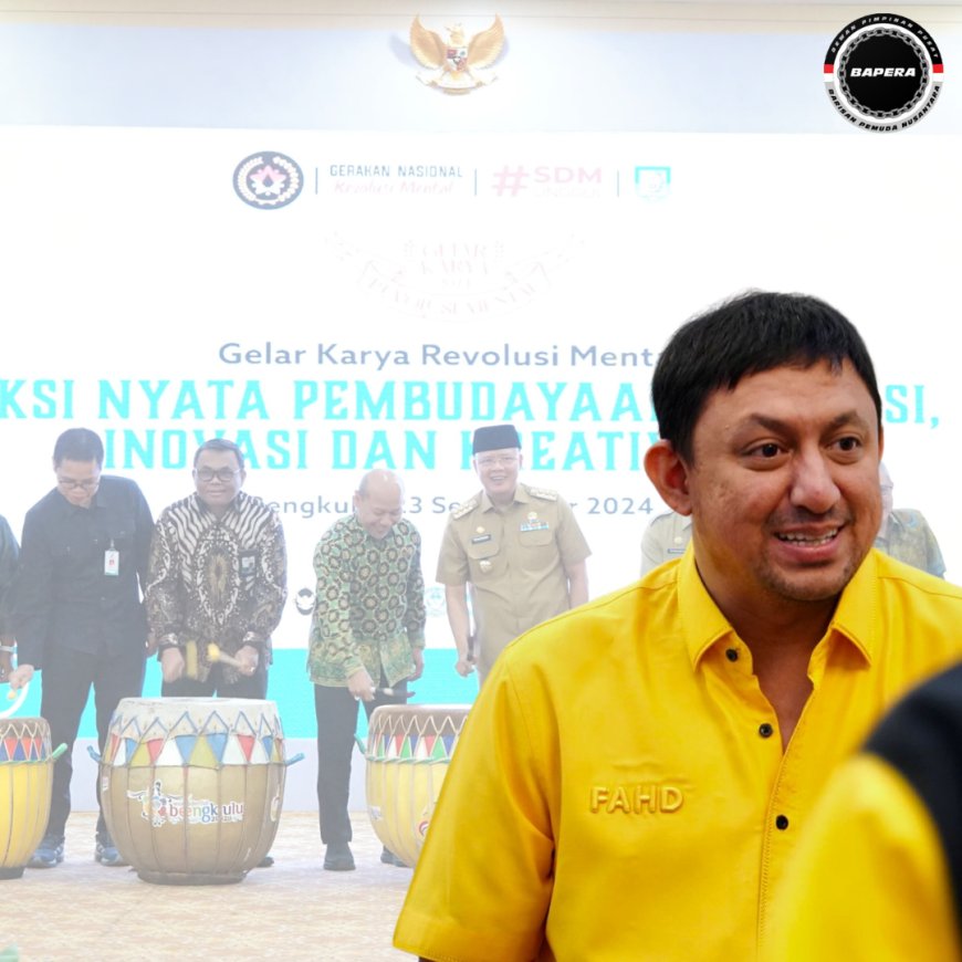 Fahd A Rafiq Dukung Provinsi Bengkulu Perkuat Pembudayaan Literasi, Inovasi, dan Kreativitas