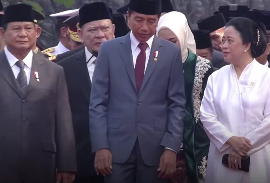 Momen Hangat Jokowi Bareng Puan dan Prabowo Berbincang usai Upacara Kesaktian Pancasila