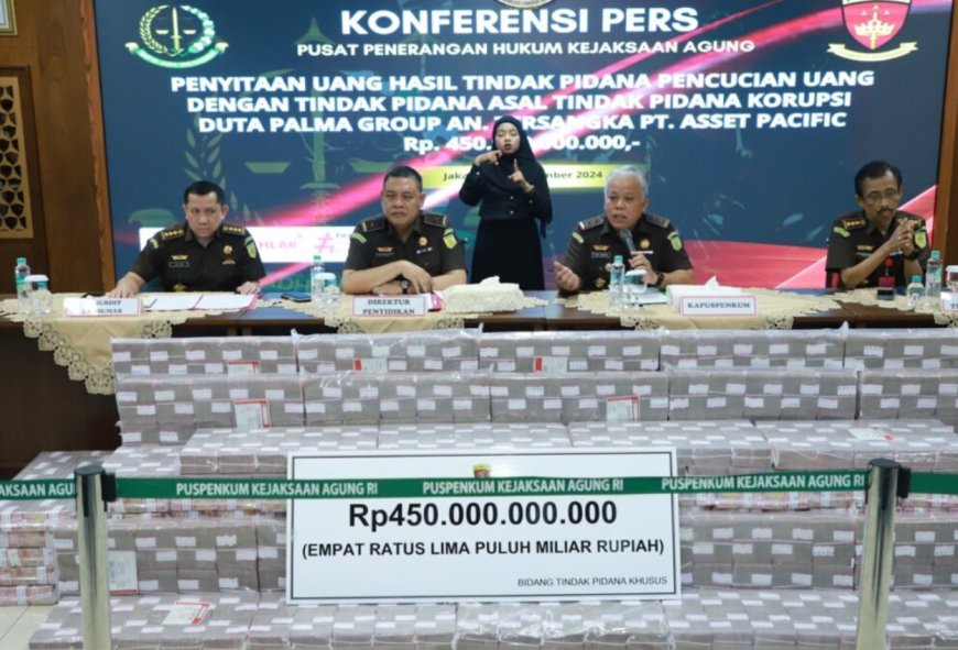 Kejagung Sita Uang Rp450 Miliar dalam Kasus TPPU Grup Duta Palma