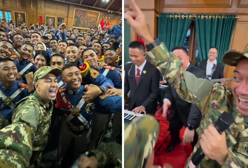 Kabinet Prabowo dan Taruna Akmil Magelang Berjoget Bersama Usai Makan Malam