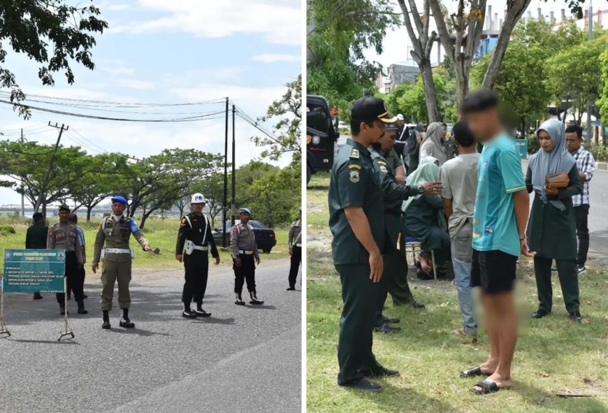 Razia Busana, 21 Pria Terjaring Pakai Celana Pendek di Banda Aceh