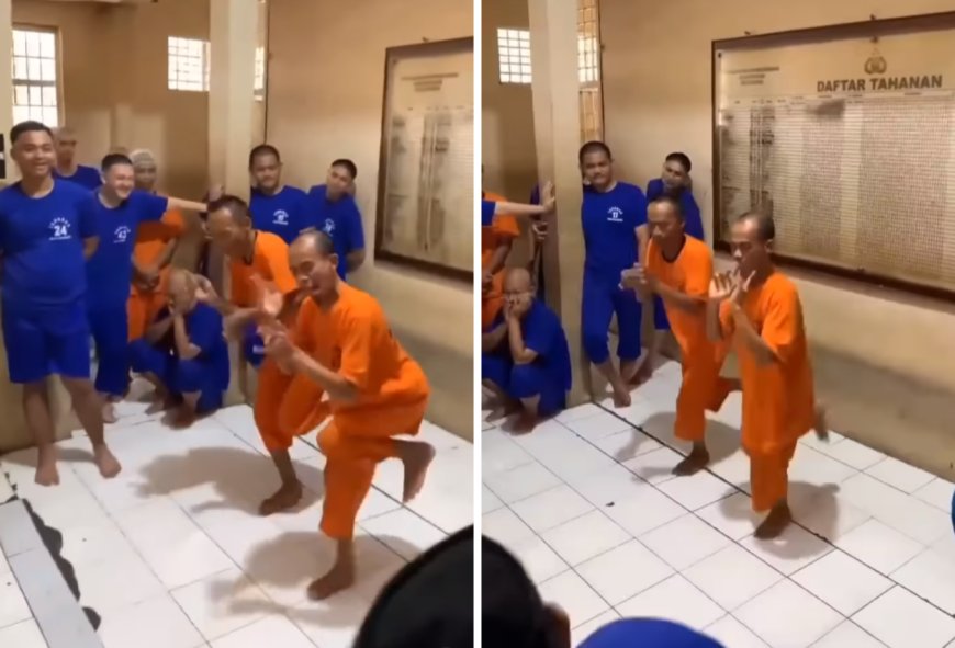 Viral! Gunawan Sadbor Joget ‘Ayam Patuk’ di Sel, Hibur Sesama Tahanan