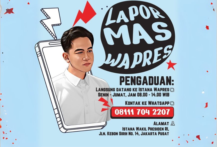 Gibran Resmikan Layanan Pengaduan Masyarakat "Laporan Mas Wapres" di Istana Wakil Presiden