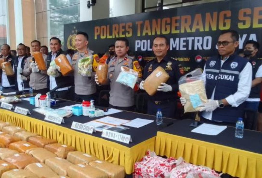 Polres Tangsel Musnahkan Barang Bukti Narkoba Senilai Rp77 Miliar