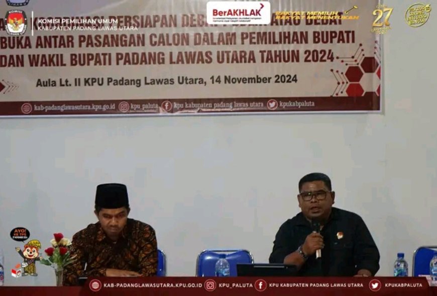 KPU Paluta Gelar Rapat Persiapan Debat Publik Terbuka Paslon Bupati dan Wakil Bupati