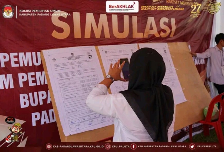 KPU Paluta Gelar Simulasi Pemungutan dan Penghitungan Suara Pilkada 2024