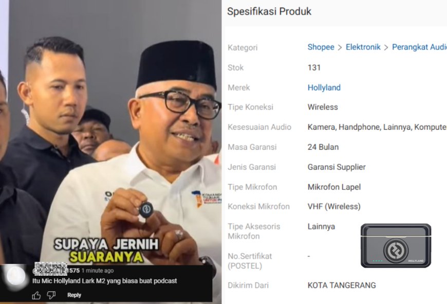 Mic Bluetooth ini Jadi Penyebab Debat Aceh Dihentikan, Netizen: Itu Mic Hollyland Lark M2 yang Biasa Buat Podcast