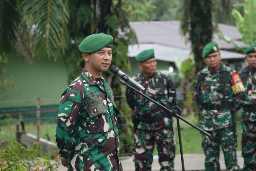 Kunker Kodim O212/Tapsel Disambut Danramil 05/Padang Bolak Pj Bupati Paluta 