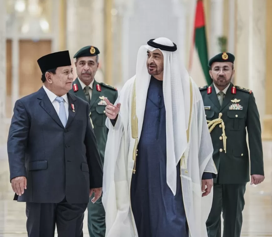 Begini Sambutan Megah Presiden Prabowo Oleh Presiden MBZ di Istana Abu dhabi, UEA