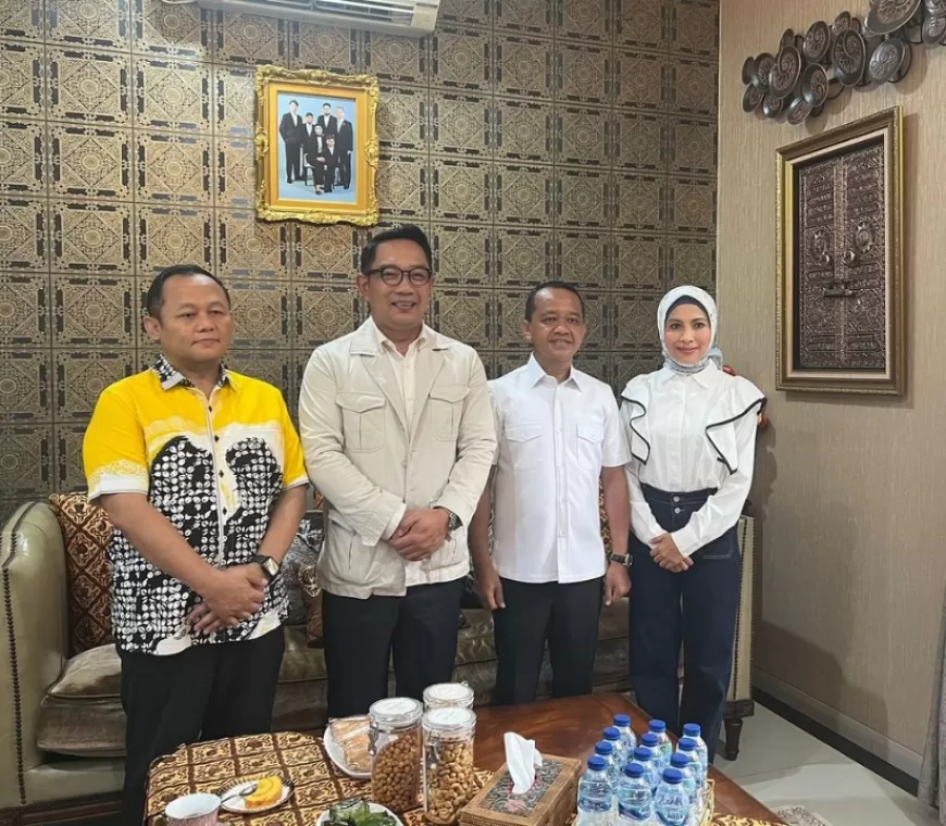 Ridwan Kamil Dampingi Bahlil Lahadalia Nyoblos di Duren Tiga Pancoran