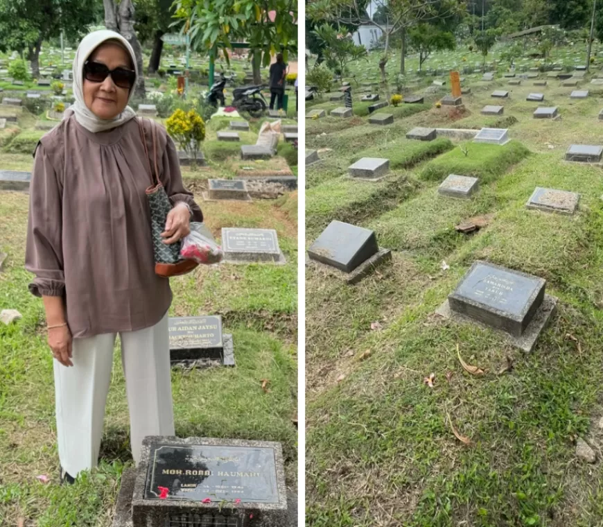 Andre Taulany Fokus Keluarga Pasca Gagal Cerai, Antarkan Ibu Ziarah ke Makam Ayah