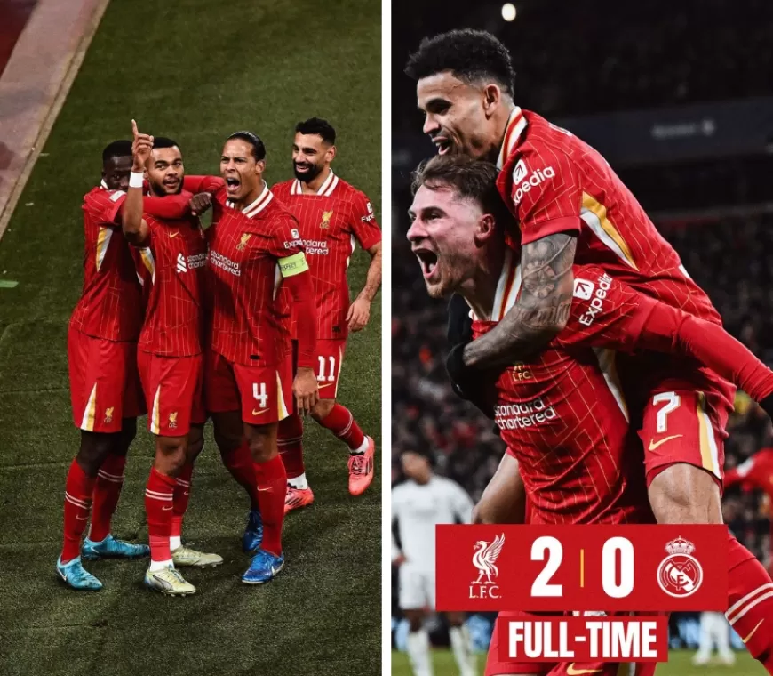 Hasil Liga Champions 2024/2025: Liverpool Taklukkan Real Madrid, Akhiri Kutukan 15 Tahun