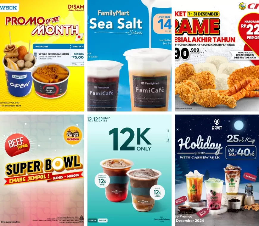 Promo Makanan dan Minuman Desember 2024: Ada Lawson hingga Hokben!