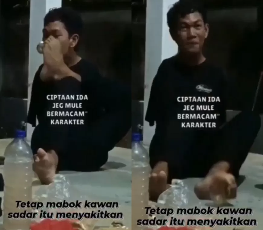 Beredar Video Agus Tersangka Pelecehan Diduga Sedang Mabuk dan Diduga Gadai Motor Untuk Beli Miras