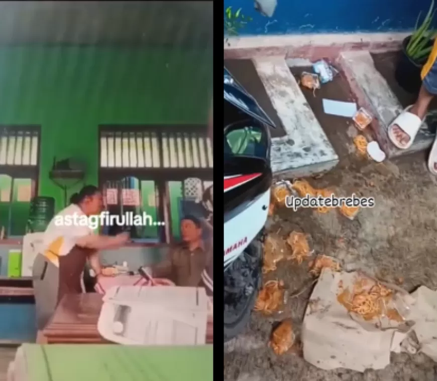 Ibu Kantin di MTs Brebes Buang Dagangan Siswi, Kini Anaknya Terekam Marahi Guru