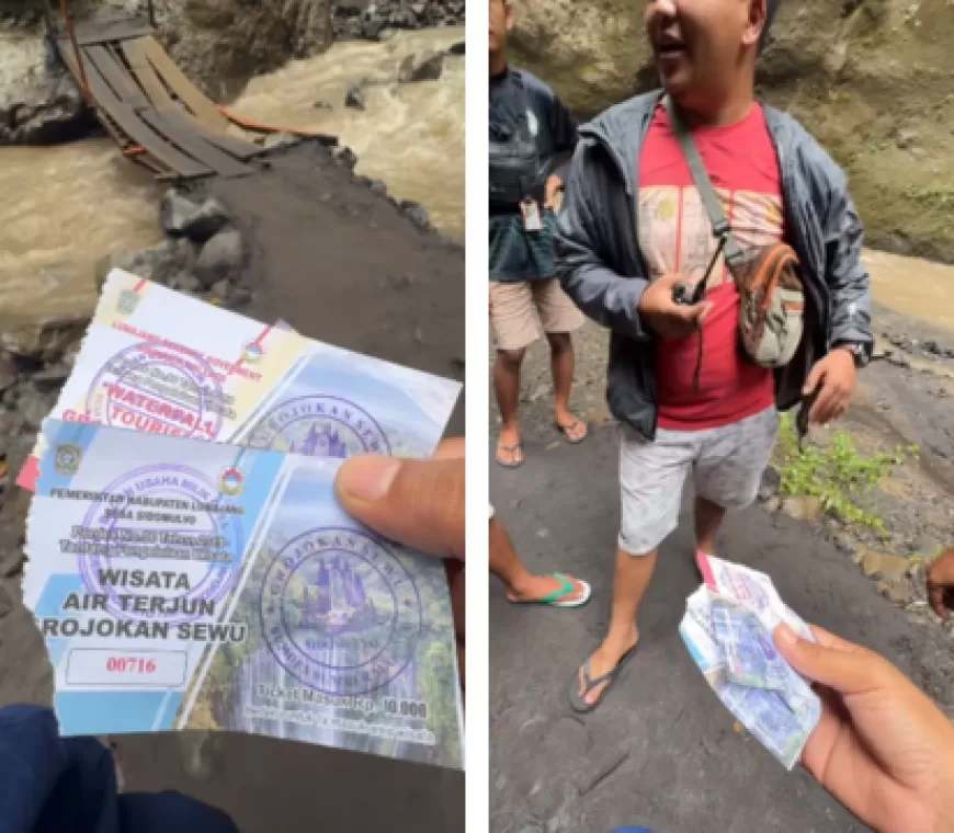 Viral, Dugaan Pungli di Tempat Wisata Air Terjun Tumpak Sewu, Bayar hingga Rp150 Ribu