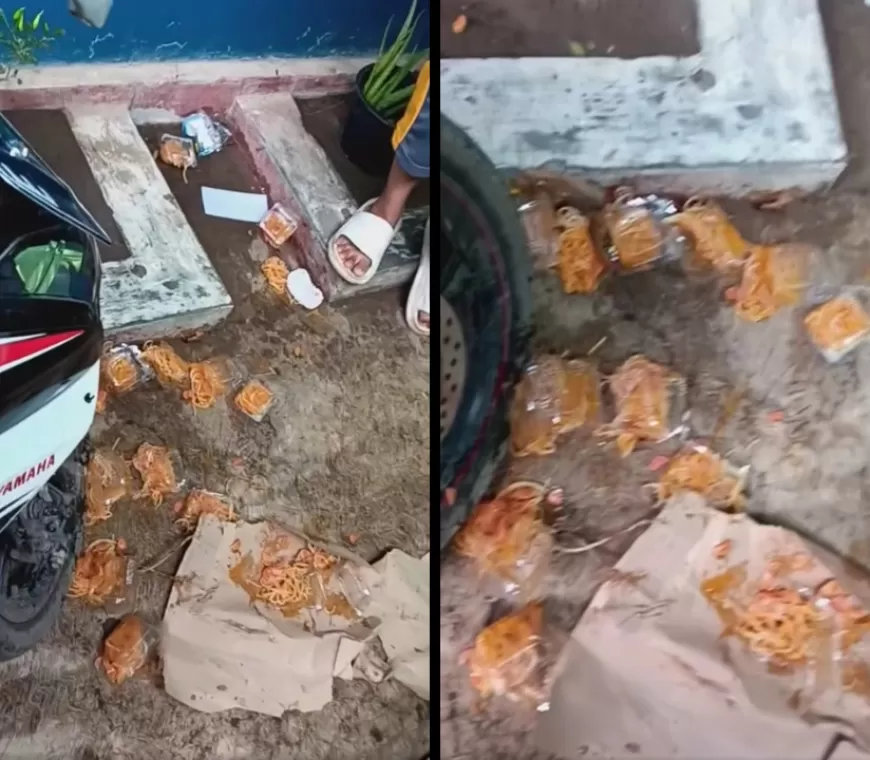 Tega! Ibu Kantin Diduga Buang Makanan Jualan Siswi MTS di Brebes