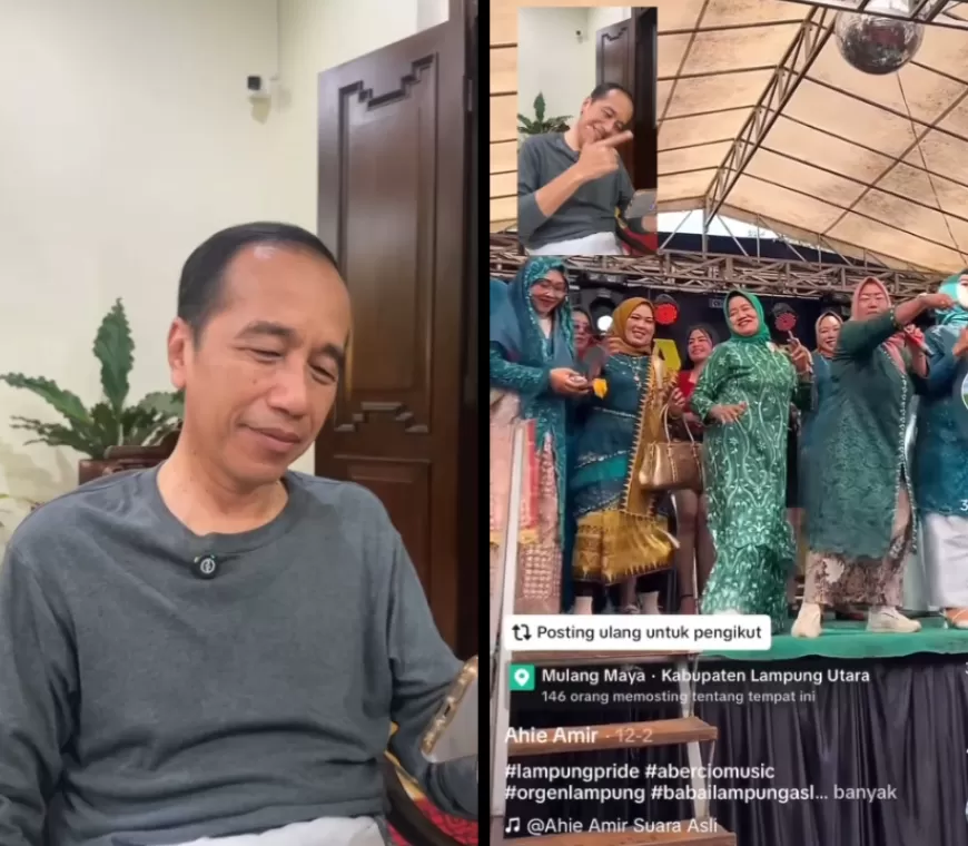 Momen Lucu Nan Mengejutkan Kala Jokowi Ikutan Trend Reaction Emak Emak Viral Nyanyi 'Waktu Ku Kecil'