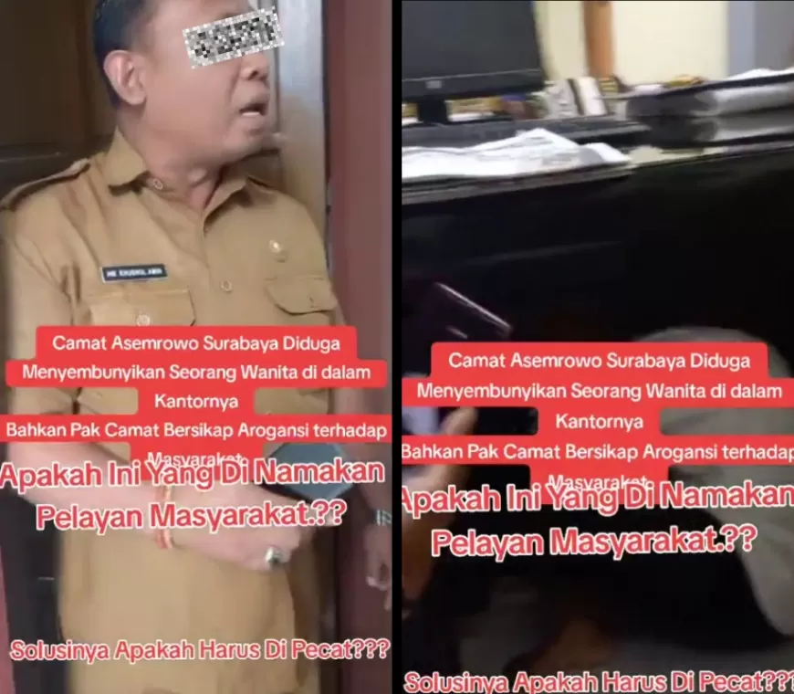 Camat Asemrowo Surabaya Sembunyikan Wanita di Kolong Meja, Dalih Sedang Meeting