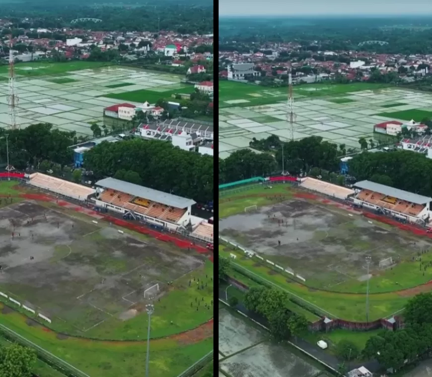 Jadi Sorotan hingga Viral, Netizen Sebut Stadion di Kebumen Mirip Sawah