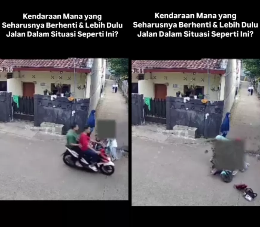 Viral Bocah di Depok Bonceng 3 Naik Sepeda Listrik Tabrak Pengendara Motor