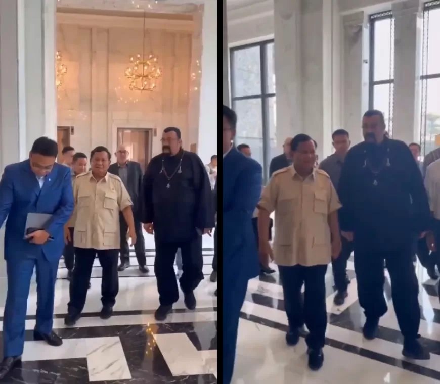 Saling Kenal 25 Tahun, Momen Akrab Prabowo Bertemu Tanpa Sengaja dengan Steven Seagal