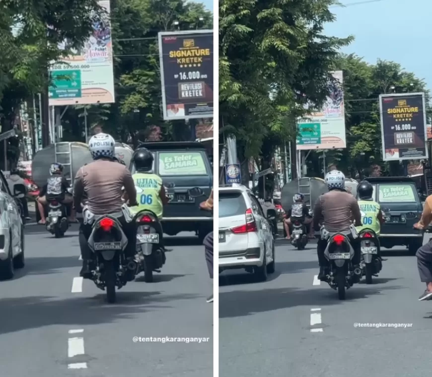 Viral Ujian SIM C di Karanganyar, Polisi Dampingi Peserta di Jalan Raya