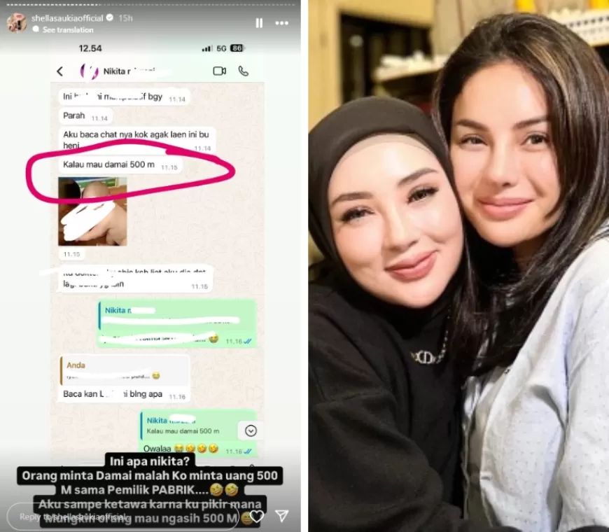 Owner Skincare Shella Saukia Beberkan Chat Nikita Mirzani Minta Rp500 Miliar ke Heni Sagara Jika Mau Damai