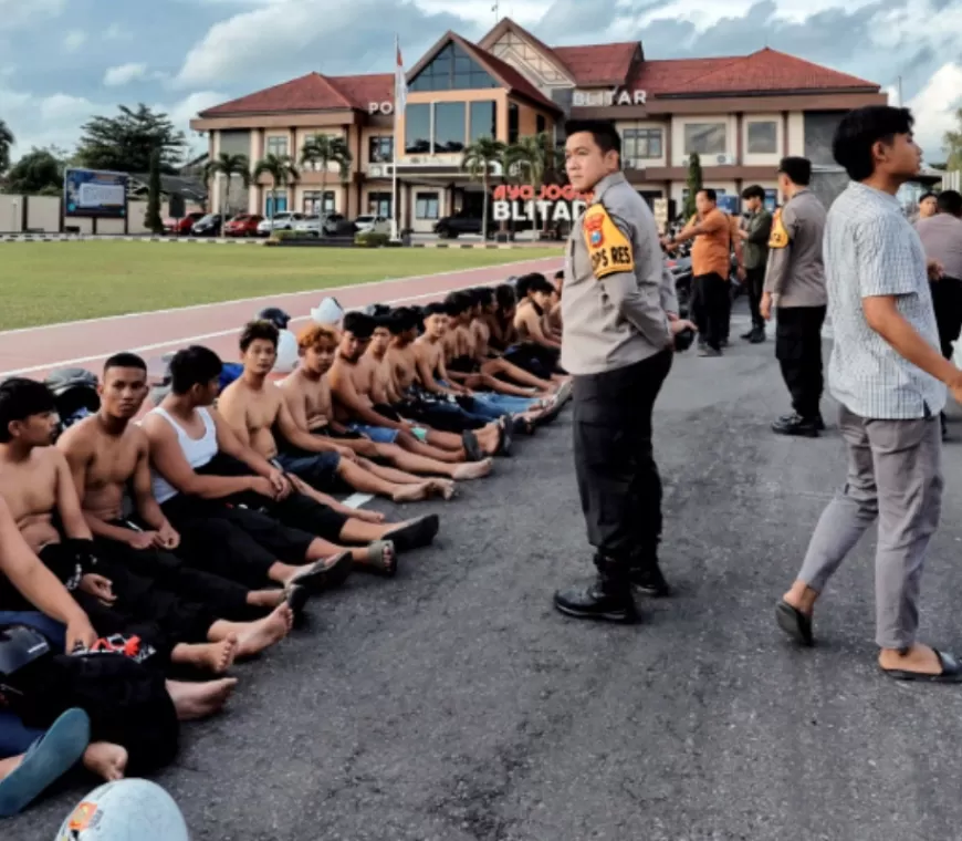 45 Pesilat di Blitar Ditangkap Polisi Usai Konvoi Motor dengan Suara Knalpot Meraung-raung