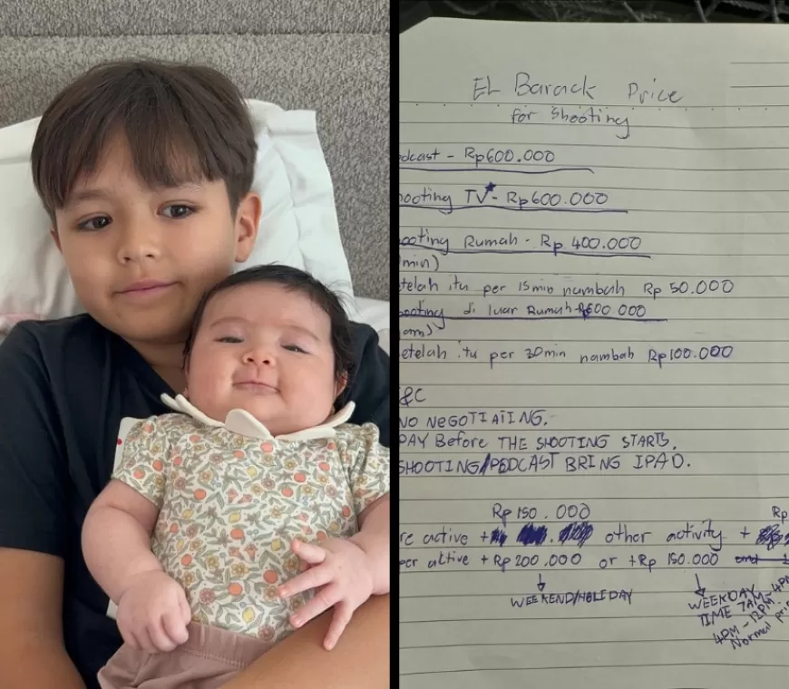 Anak Jessica Iskandar, El Barack Bikin Price List Untuk Syuting